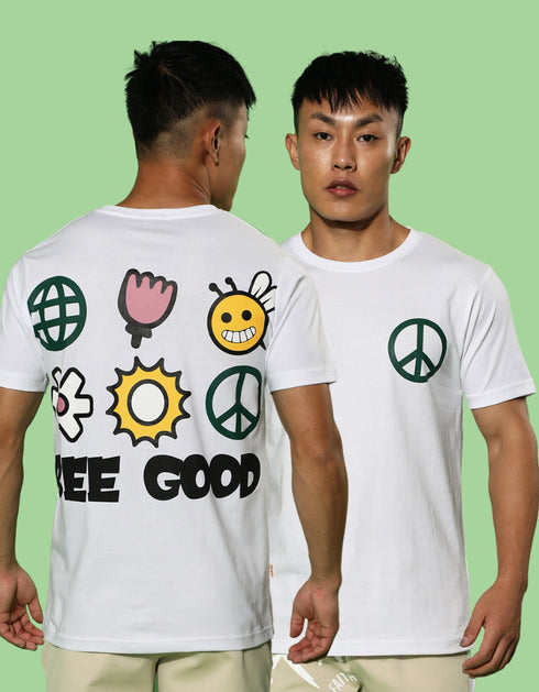 Faith Over Fear Printed White Oversized T-Shirt